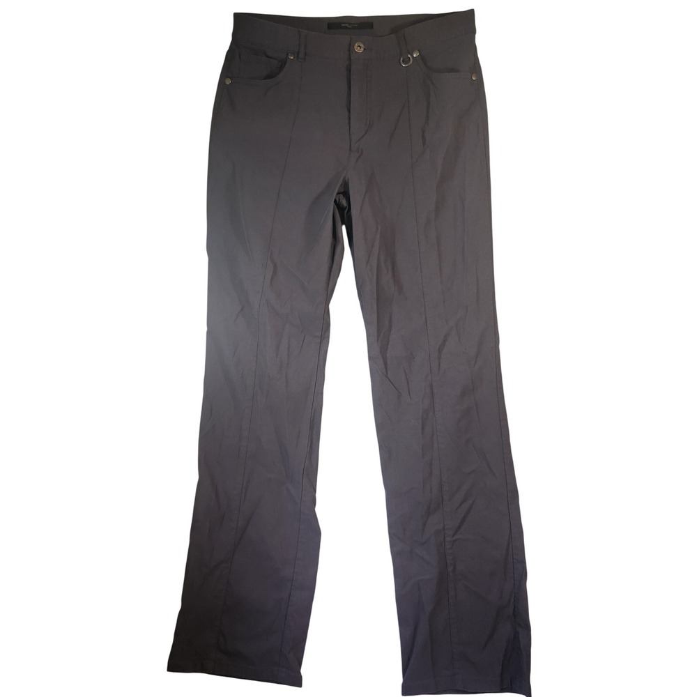 Simon Chang Denim Grey Straight Leg Seam Front Pants Womens Size 10